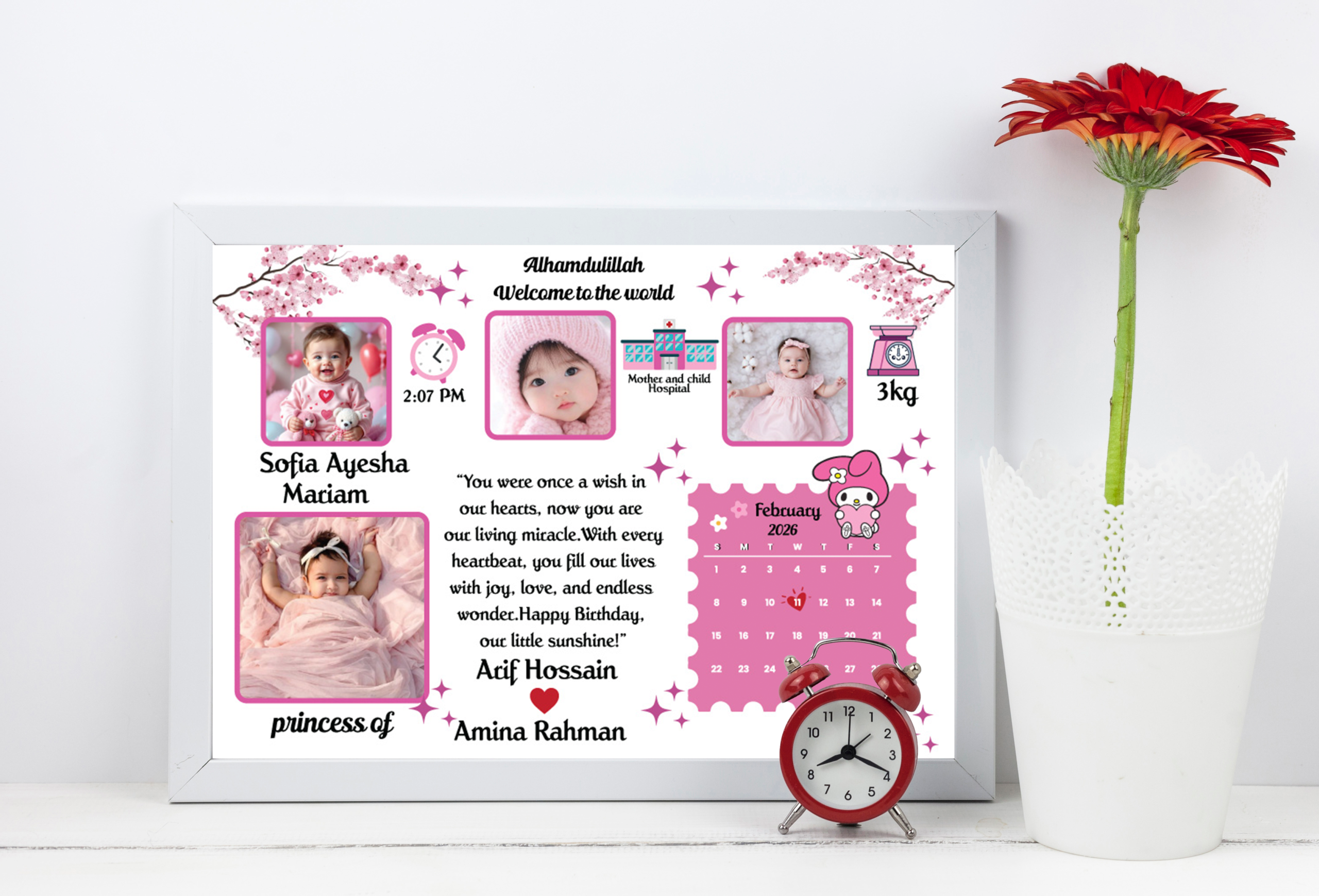 Baby Birthday Photo Frame PIX-27