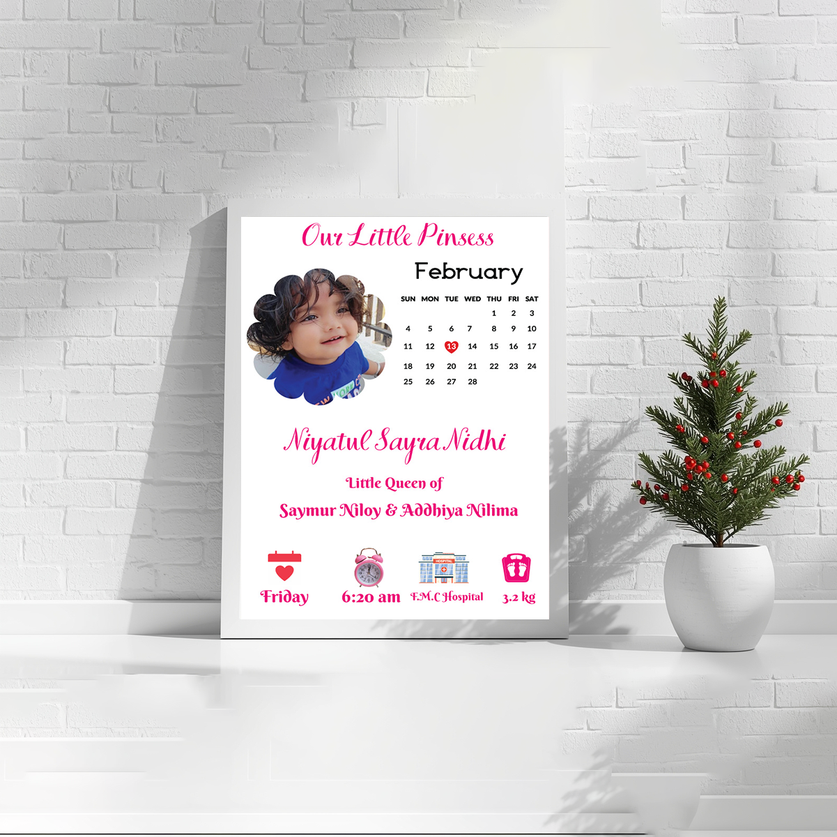 Baby Birthday Photo Frame PIX-29
